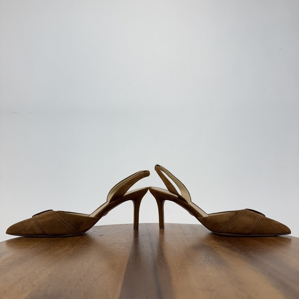 Womens Veronica Beard Lisbeth Brown‎ Suede Formal Slingback Pumps Size 6 M GUC - Picture 6 of 9